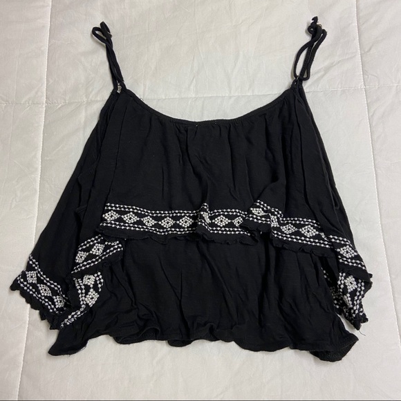 Forever 21 Layered Ruffle Tank with Tie - Picture 4 of 6